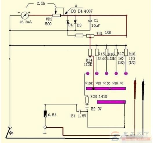 三线数显直流电压表改装成电流表的方法