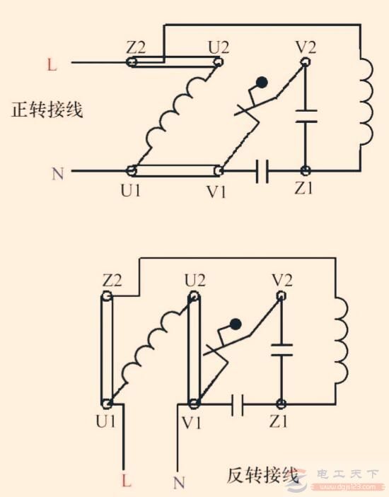 单项双电容电动机怎么接线