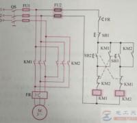 一例按钮与接触器复合连锁的正反转控制线路