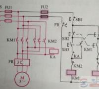 一例连锁继电器防止正反转转换相间短接的控制线路