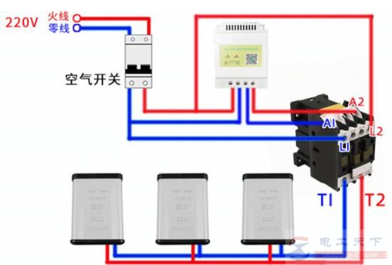 时控开关不接交流接触器能不能用