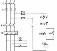 一例异步电动机短接制动的控制电路图