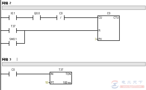 西门子S7-200系列PLC计数器练习二