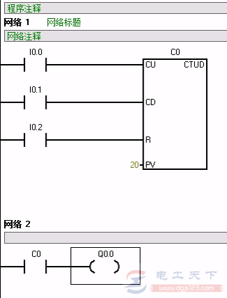 西门子S7-200系列PLC增减计数指令入门实例教程