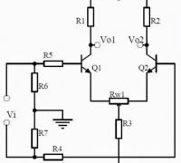 一例差分放大电路的电路图