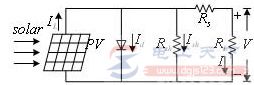 光伏电池的实际等效电路图