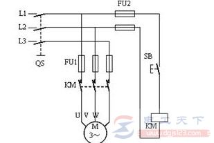 一例三相异步电动机点动控制电路的工作过程说明