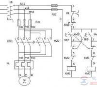 一例接触器控制电机正反转的电路图解