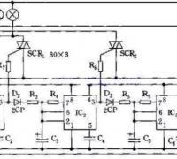 一例555彩灯控制电路的工作原理说明