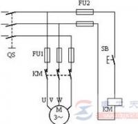 一例三相异步电动机点动控制电路的工作过程说明