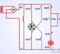 一例直流电机正反转控制电路的工作原理