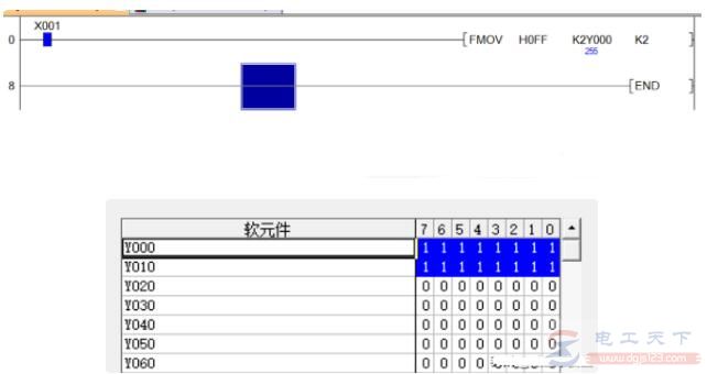 三菱FX系列PLC多点传送指令用法实例说明