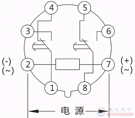 通电延时型时间继电器的接线方法图解