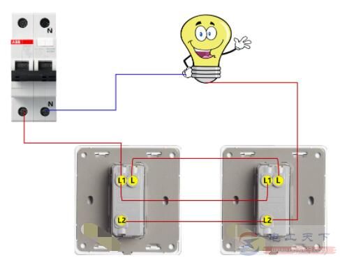 一灯三控的三种接线方法(安全又实用)