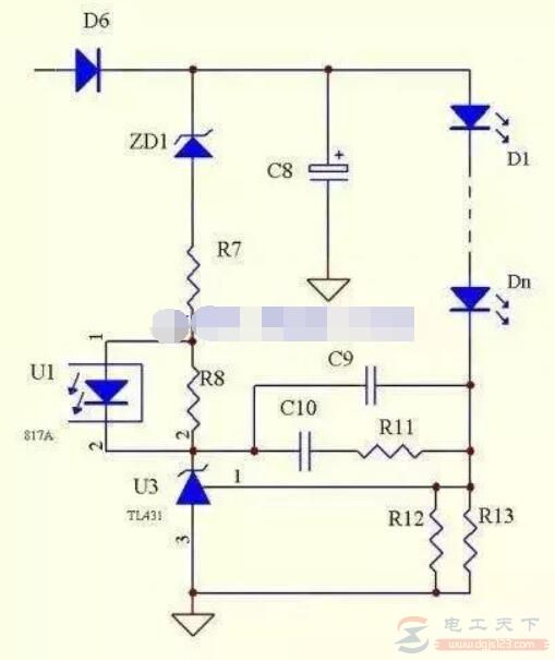 TL431恒流方式电路图详解