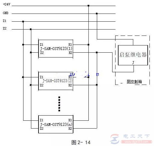 消火栓按钮接线示意图及实物接线图说明