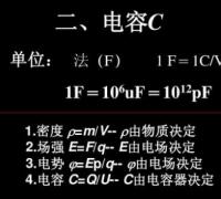 电容的单位是什么