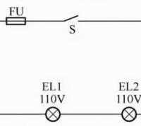 将两个功率相同的110V白炽灯接在220V电源上的电路图
