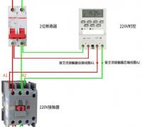 二个220v电源怎么接交流接触器？