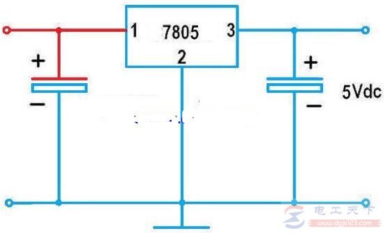 7805稳压集成芯片急剧发热原因及检测方法