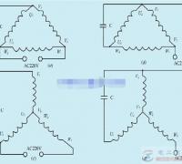 电机单相运行时的连接方式，电机电容器的容量选择