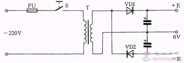 一例单电源变双电源的接线线路