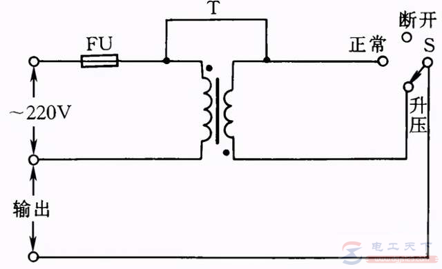 巧用<a href=/dgjc/dianji/ target=_blank class=infotextkey>变压器</a>升高与降低电源电压