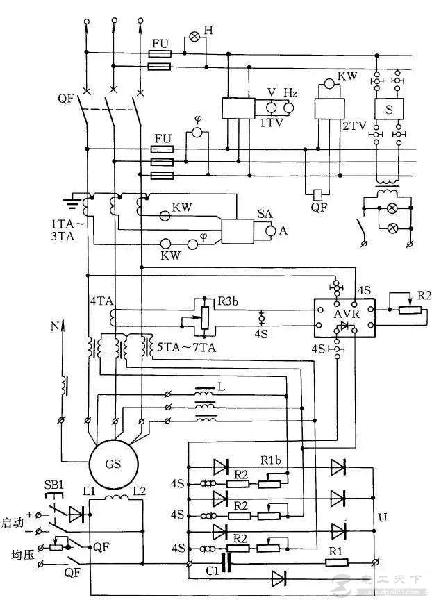 一例HF-4-81系列发电机控制线路