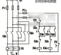 一例接触器互锁的电机正反转控制电路