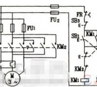 一例三相电动机按钮与接触器双重互锁的正反转控制电路