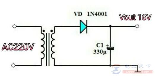 怎么用7805把16V电压转为12V