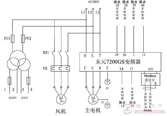 螺杆式空气压缩机的二次线路图示例