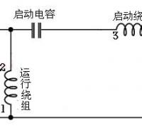 220V交流单相电机起动方式，单相电机电容的接线图