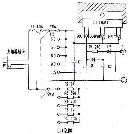 一例车载电源转换器的电路图